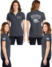 Battlefield Cannon - Womens V-Neck Polo - 100% Polyester