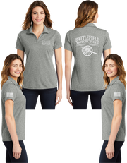 Battlefield Cannon - Womens V-Neck Polo - 100% Polyester