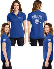 Battlefield Cannon - Womens V-Neck Polo - 100% Polyester