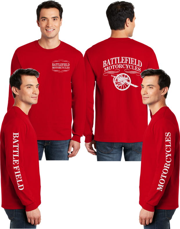 Battlefield Cannon (Small Front) - Reflective Long Sleeve - Dry Blend