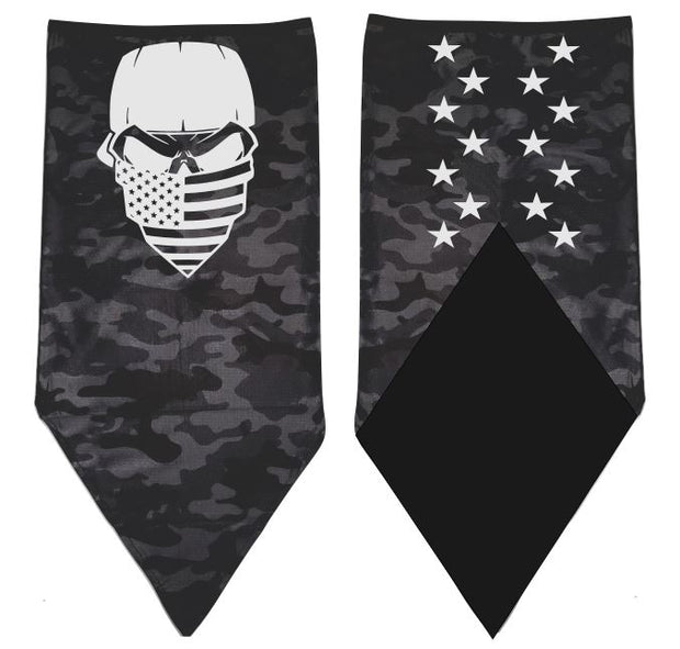 Biker Flag-  Reflective Neck Gaiter Style Face Mask