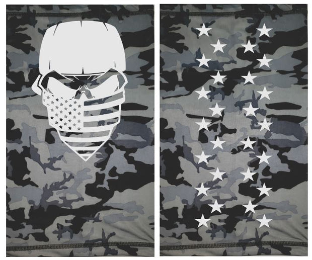 Biker Flag-  Reflective Neck Gaiter Style Face Mask