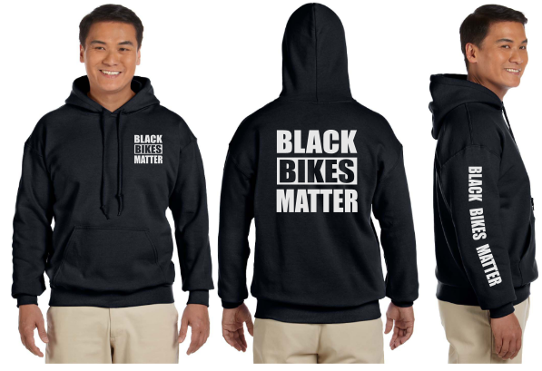 Black Bikes Matter Reflective Hoodie - Pullover