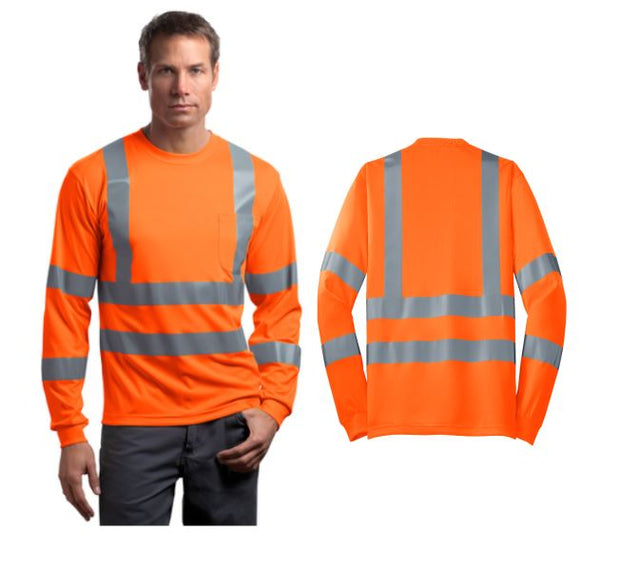 ANSI 107 Class 3 Long Sleeve Snag-Resistant Reflective T-Shirt