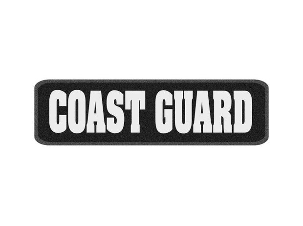 10 x 3 inch Sew on Patch - Coast Guard