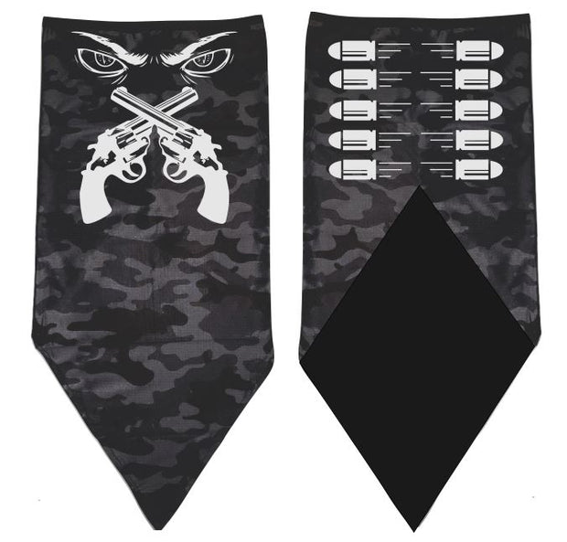 Cross Guns -  Reflective Neck Gaiter Style Face Mask