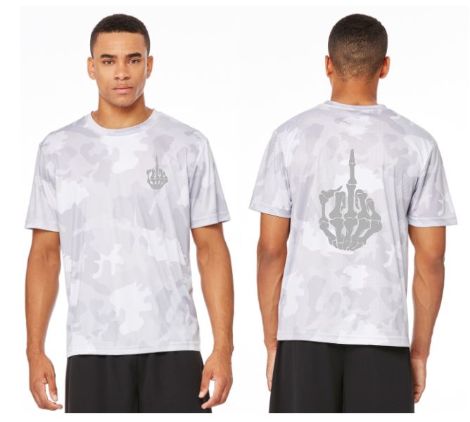 Finger Reflective Camo Tee - 100% Polyester