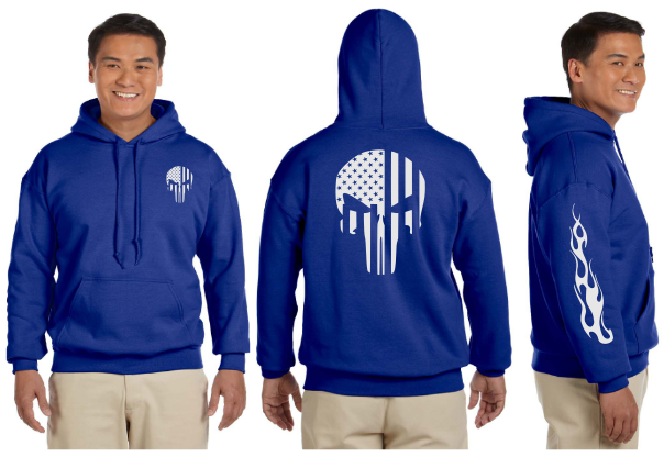 Flag Punisher Reflective Hoodie - Pullover