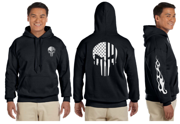 Flag Punisher Reflective Hoodie - Pullover