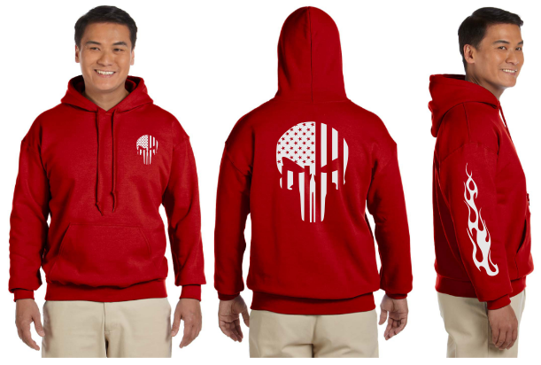 Flag Punisher Reflective Hoodie - Pullover