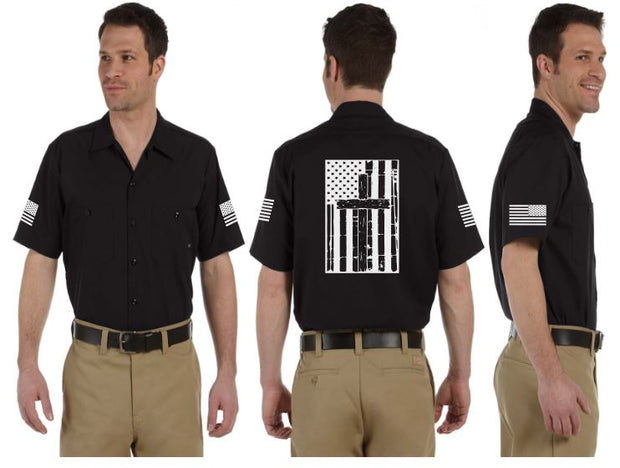 Flag Cross Reflective Mechanic Shirt