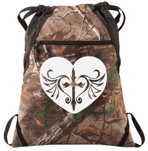 Cross Heart Camo Backpack