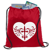 Cross Heart Polyester Backpack