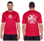 Iron Cross Flag Reflective Tee - 100% Polyester