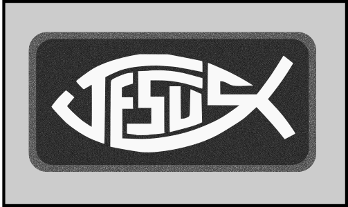 2 x 4 inch Patch - Jesus Fish