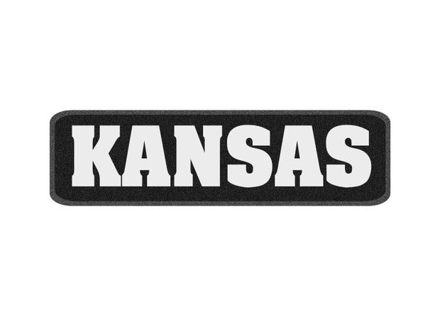 10 x 3 inch Sew on Patch - Kansas