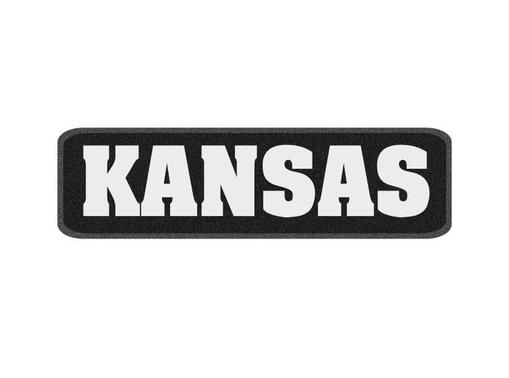 10 x 3 inch Sew on Patch - Kansas