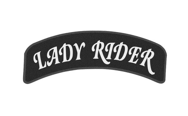 11 x 4 inch Top Rocker Patch - Lady Rider 2