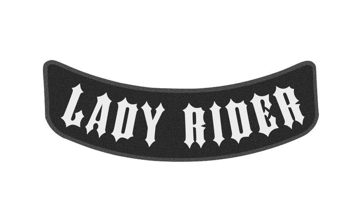 11 x 4 inch Bottom Rocker Patch - Lady Rider