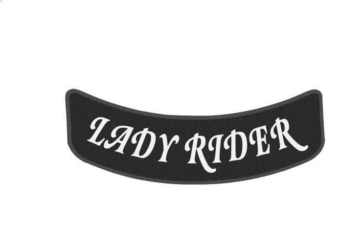 11 x 4 inch Bottom Rocker Patch - Lady Rider 2
