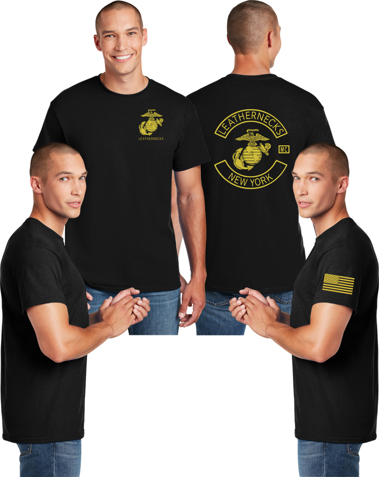 Leathernecks NY  Reflective Tee - Dry Blend 50% Cotton - 50% Poly