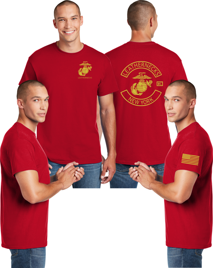 Leathernecks NY  Reflective Tee - Dry Blend 50% Cotton - 50% Poly