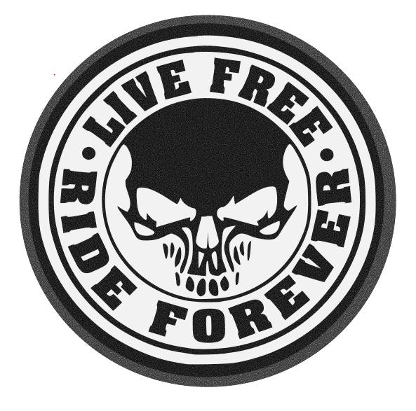 10 inch Round Patch - Live Free Ride Forever