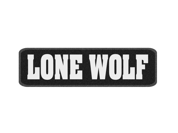 10 x 3 inch Sew on Patch - Lone Wolf