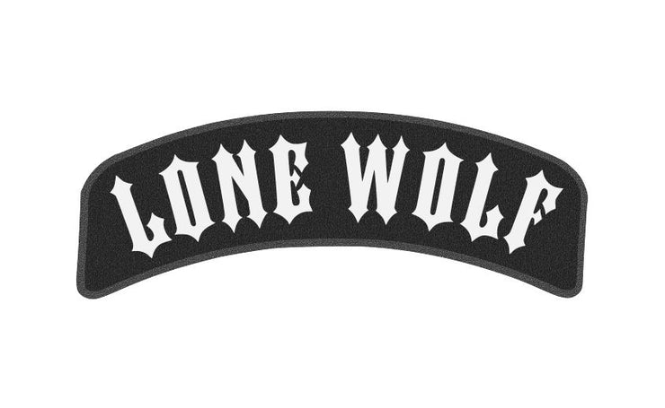 11 x 4 inch Top Rocker Patch - Lone Wolf