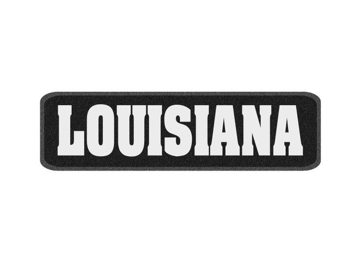 10 x 3 inch Sew on Patch - Louisiana