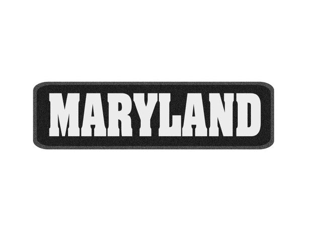 10 x 3 inch Sew on Patch - Maryland
