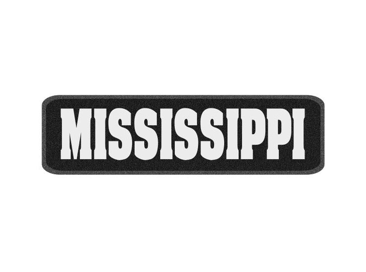 10 x 3 inch Sew on Patch - Mississippi