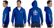 Navy Anchor Reflective Hoodie - Zippered