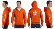 Navy Anchor Reflective Hoodie - Zippered