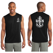 Navy Anchor Sleeveless - 100% Polyester