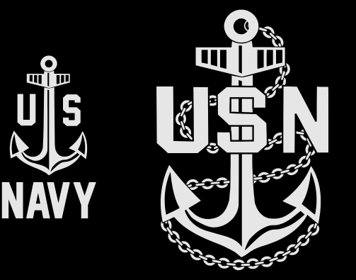 Navy Anchor Sleeveless - 100% Polyester