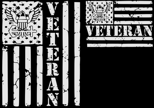 Navy Veteran Flag Reflective Long Sleeve - 100% Polyester
