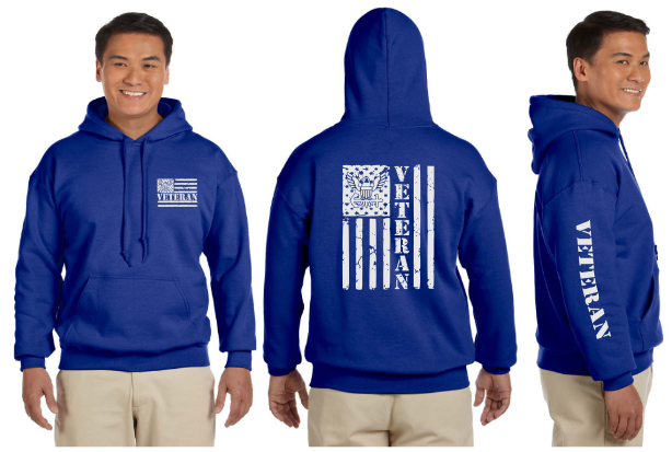 Navy Veteran Flag Reflective Hoodie - Pullover