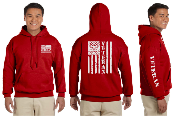 Navy Veteran Flag Reflective Hoodie - Pullover