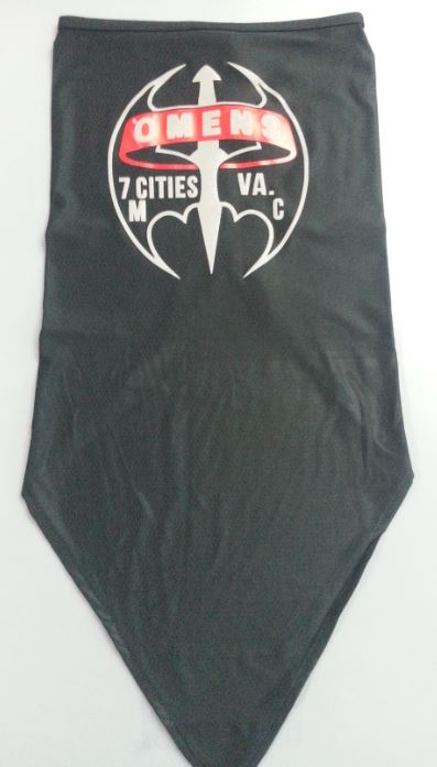 O-MENS MC 7 Cities VA. Black Face Mask