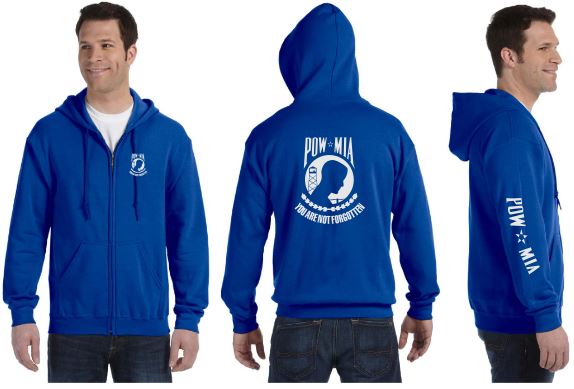 POW MIA Reflective Hoodie - Zippered