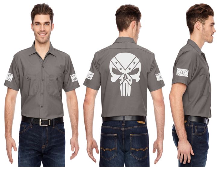 Rebel Punisher Reflective Mechanic Shirt