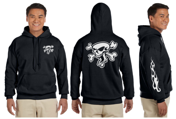 Screaming Skull Reflective Hoodie - Pullover