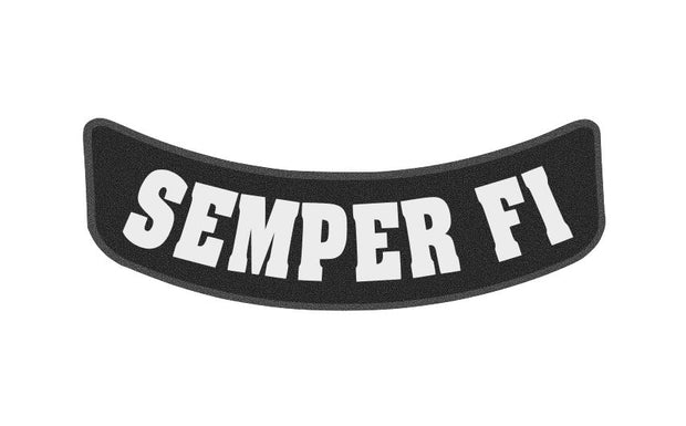 11 x 4 inch Bottom Rocker Patch - Semper Fi