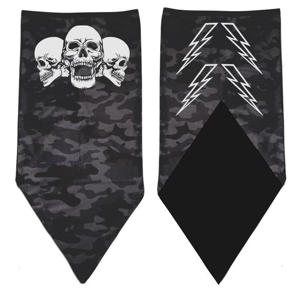 Skull Trio -  Reflective Neck Gaiter Style Face Mask