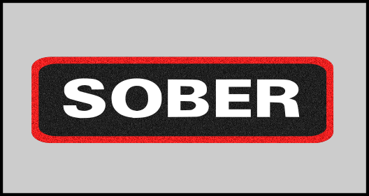 1 x 3.5 inch Patch - Sober