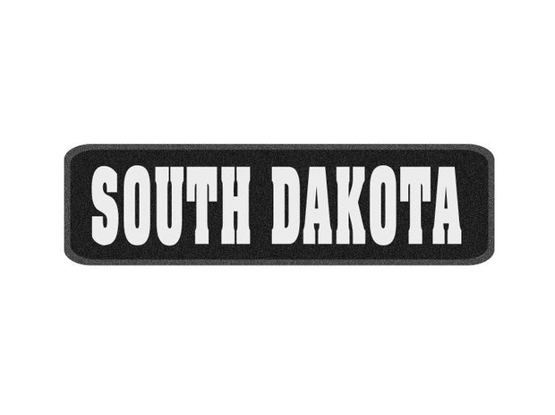 10 x 3 inch Sew on Patch - South Dakota