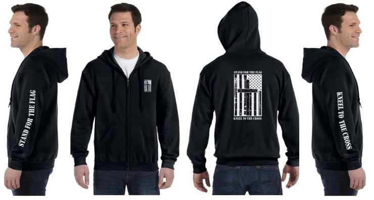 Stand For The Flag Reflective Hoodie - Zippered