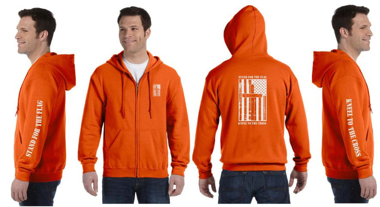 Stand For The Flag Reflective Hoodie - Zippered