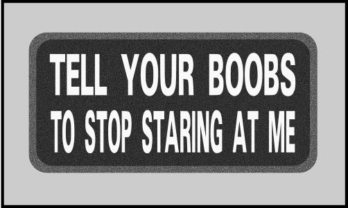 2 x 4 inch Patch - Boobs Staring